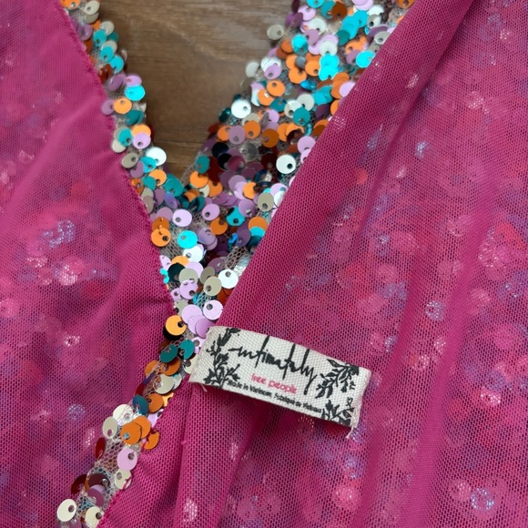 Free People Big Night Multi-Colored Sequin Crop Top - Picture 3 of 14